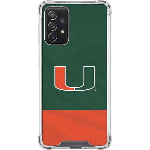 University of Miami Hurricanes Flag Galaxy A72 5G Clear Case